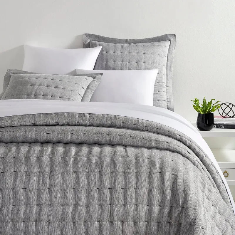 Brussels Black Quilted Sham Shams & Pillowcases 