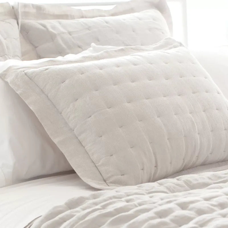 Brussels Natural Quilted sham Shams & Pillowcases 