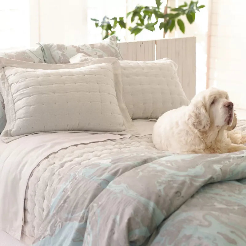 Brussels Natural Quilted sham Shams & Pillowcases 
