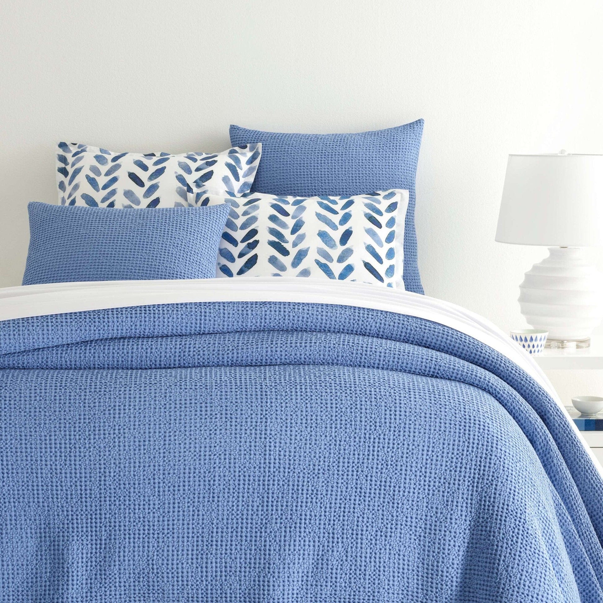 Bubble French Blue Matelasse Coverlet Matelasse Coverlet 