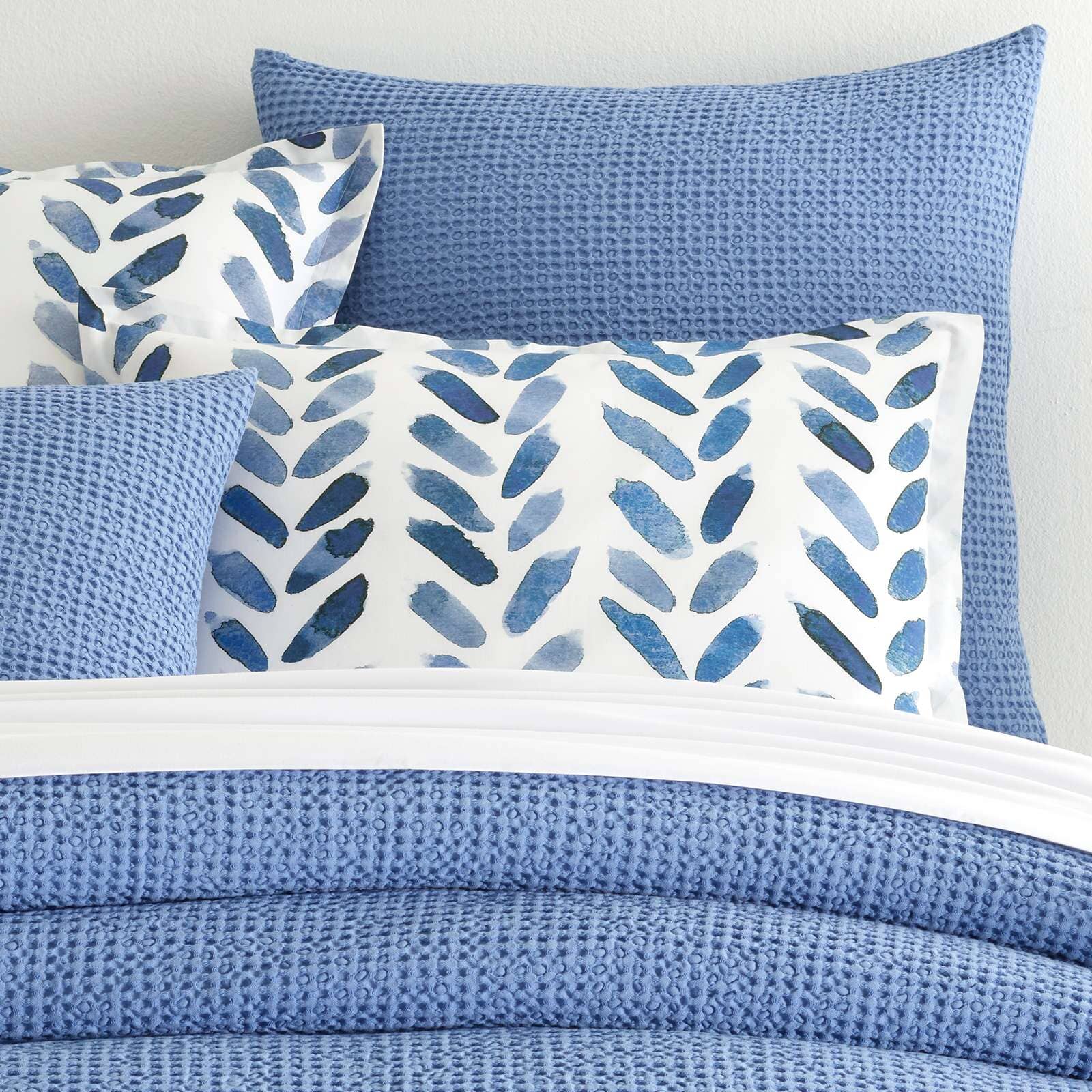 Bubble French Blue Matelasse Sham Matelasse Sham 