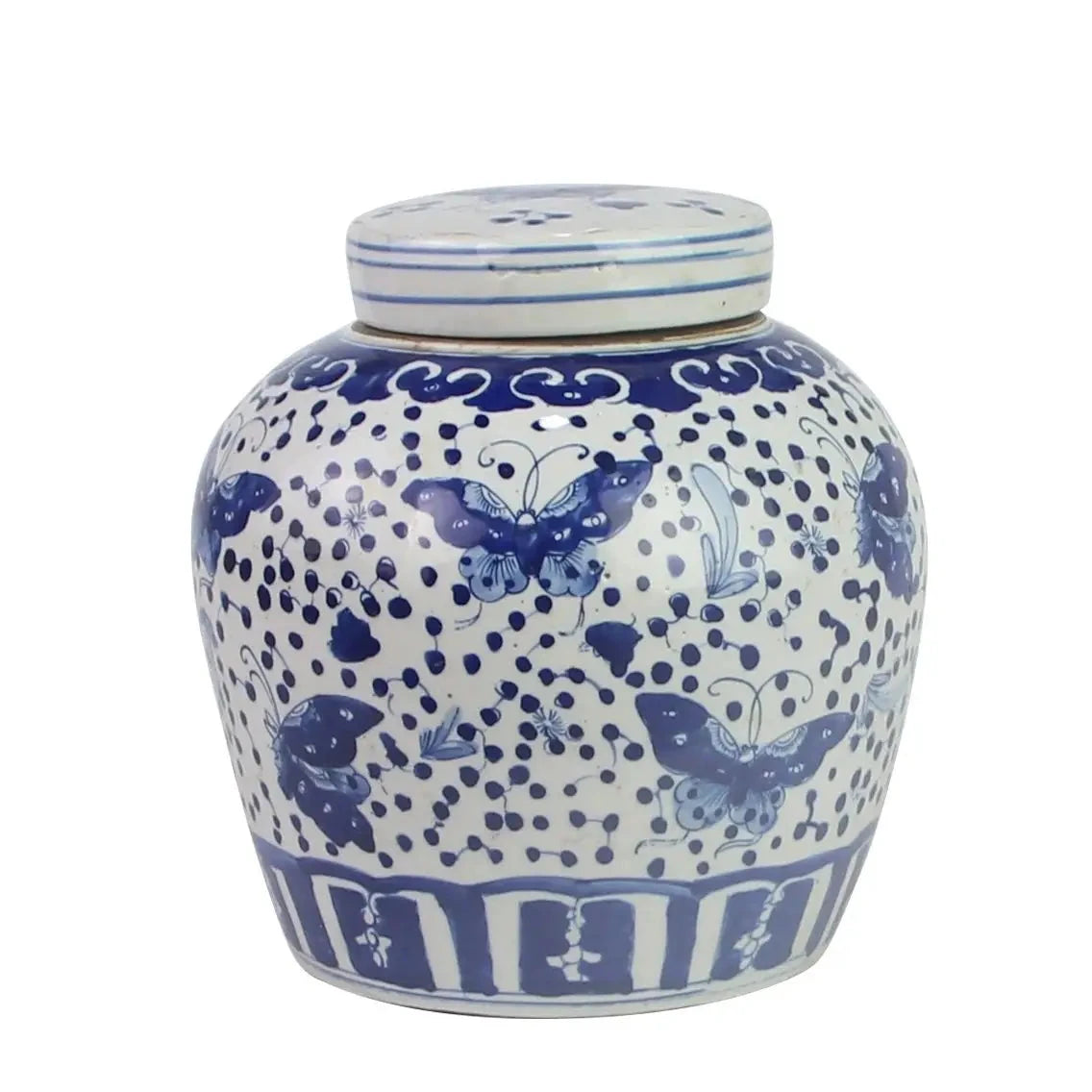 Butterfly & Dots Ginger Jar Vases, Planters & Jars 