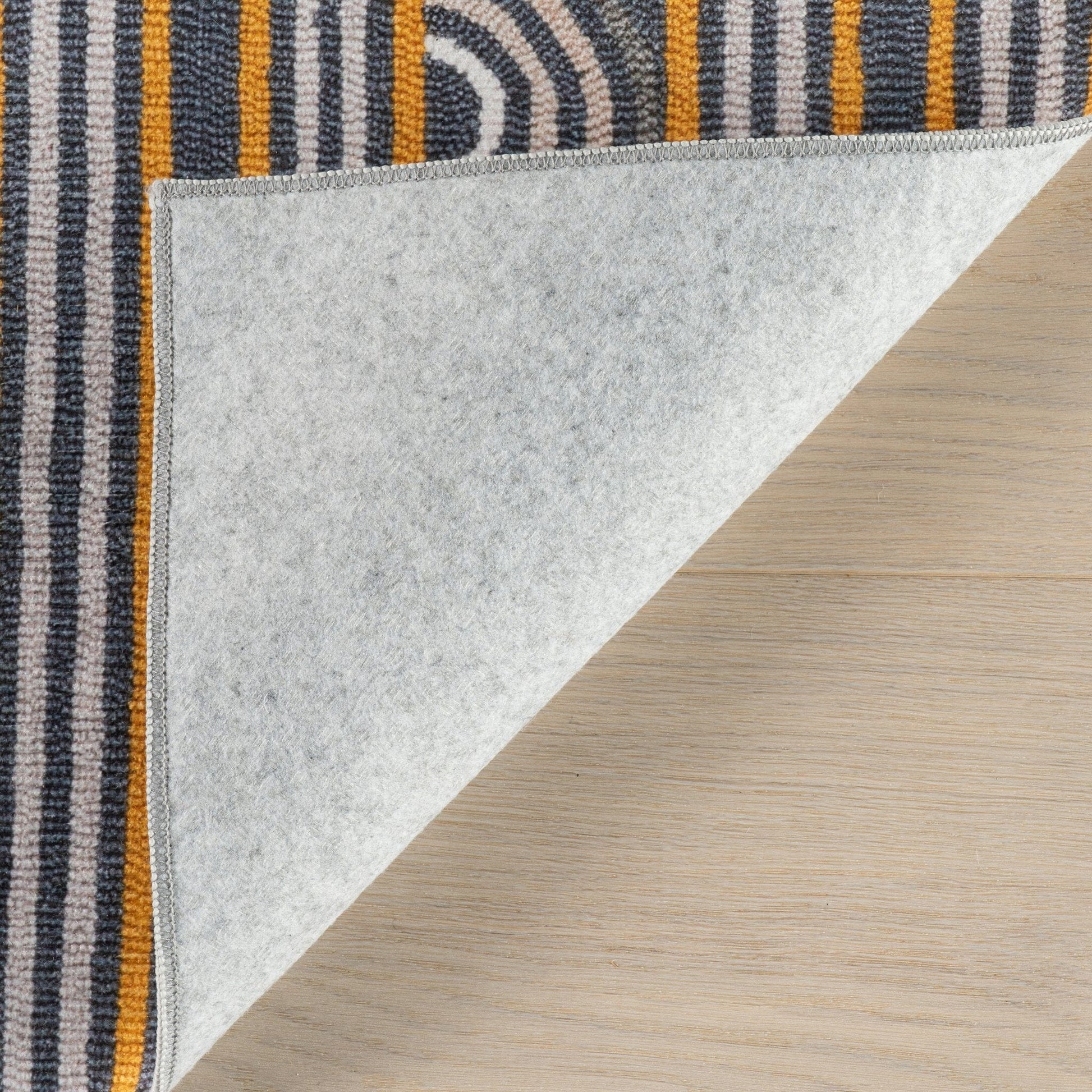 Button Machine Washable Rug - Grey Rugs 