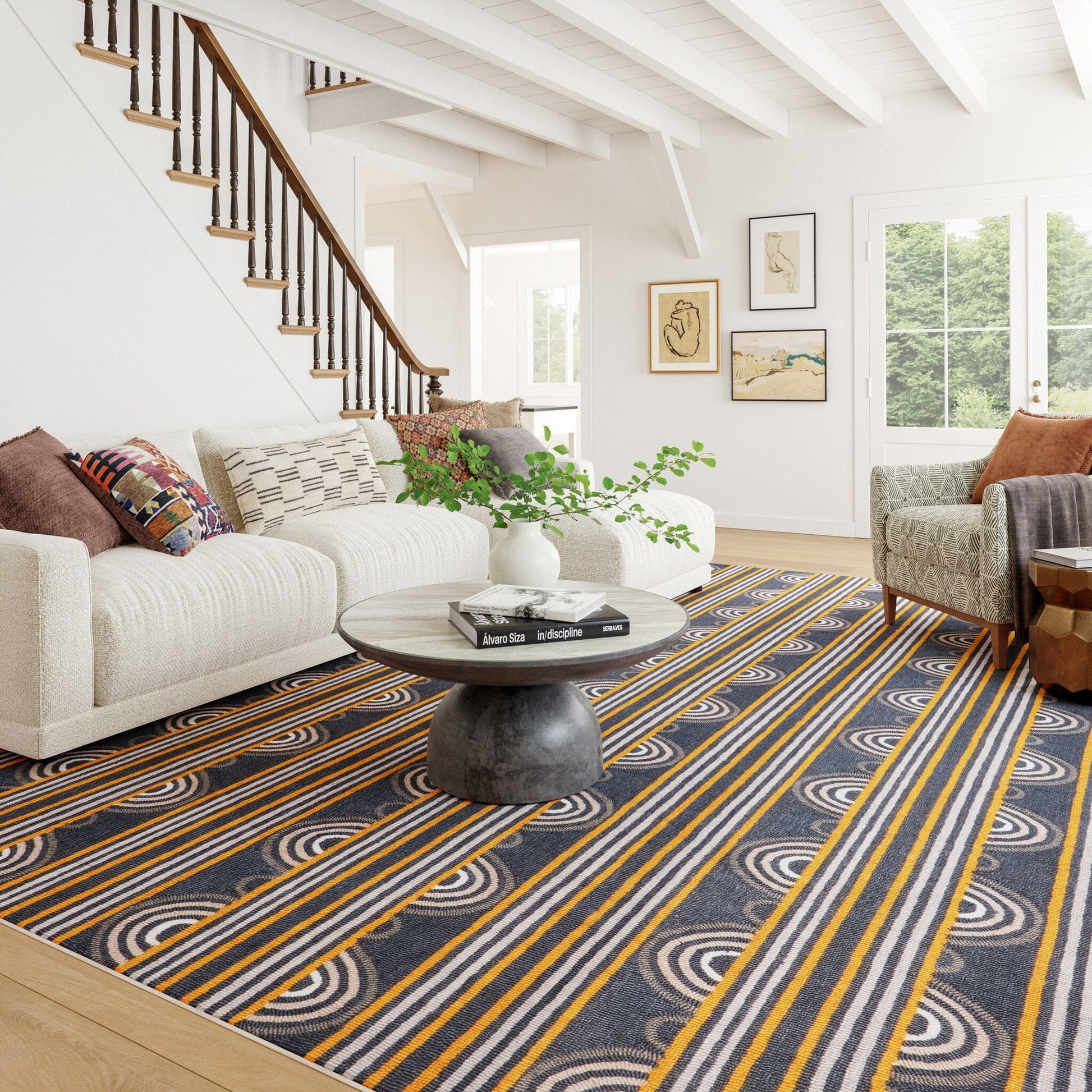 Button Machine Washable Rug - Grey Rugs 