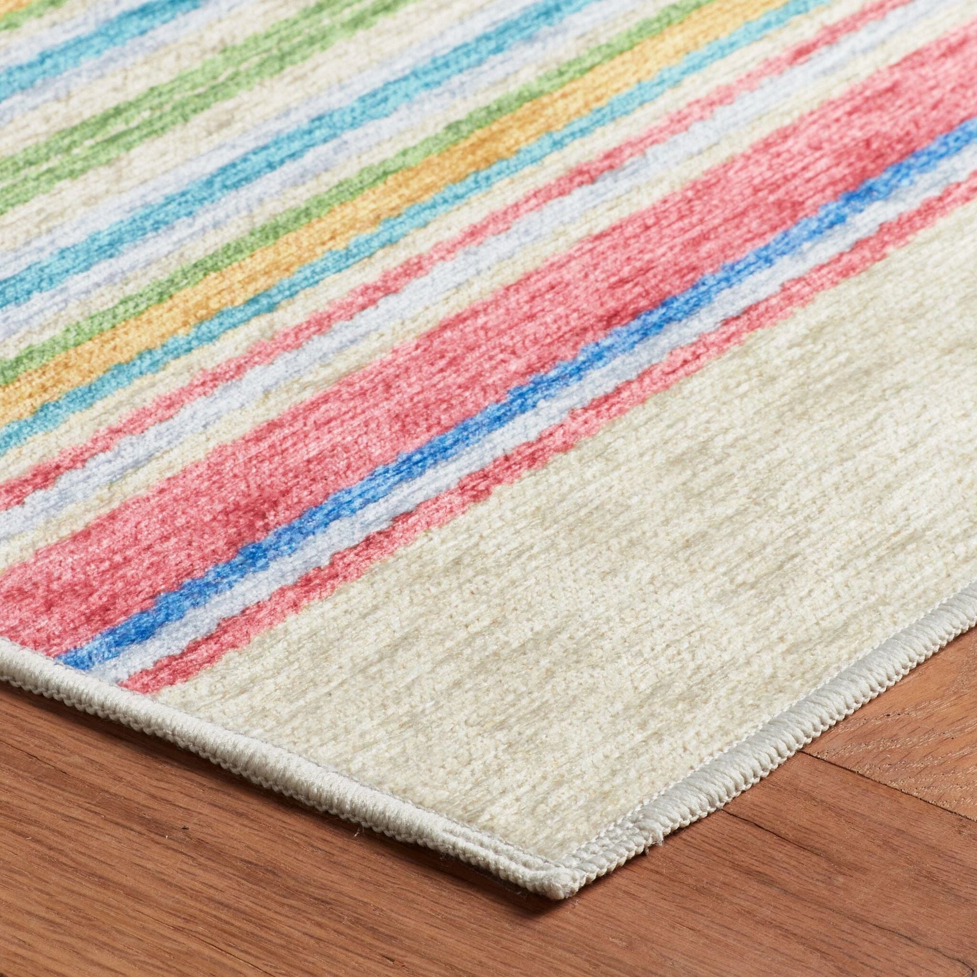 Cady Stripe Multi Machine Washable Rug RUGS 