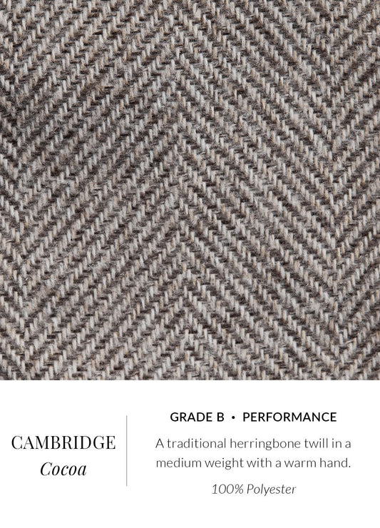 Cambridge Herringbone Cocoa Fabric By the Yard 