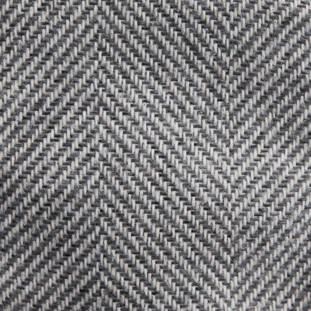 Cambridge Herringbone Graphite Fabric By the Yard 