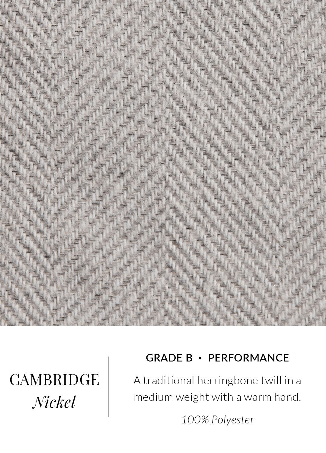 Cambridge Herringbone Nickel Fabric By the Yard 