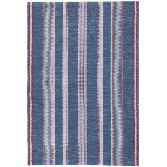 Camden Stripe Denim Handwoven Cotton Rug Rugs 