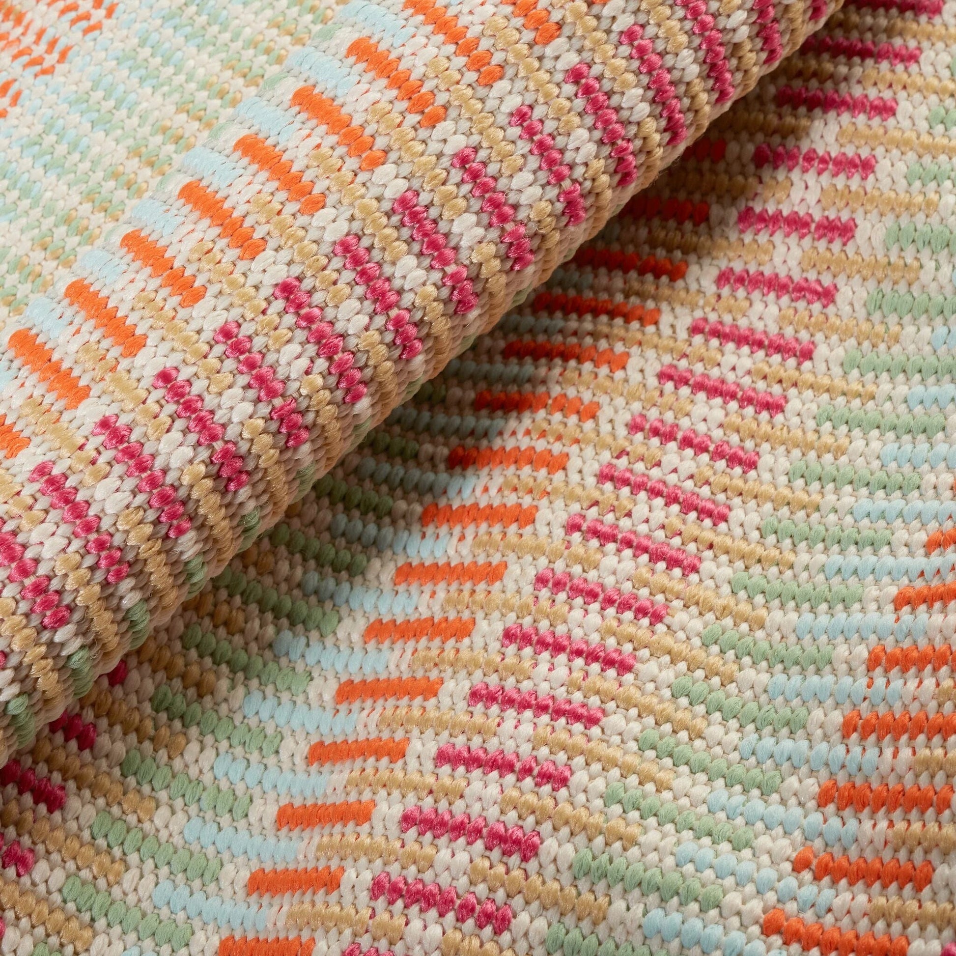 Candy Stripe Multi Handwoven Indoor/Outdoor Rug RUGS 