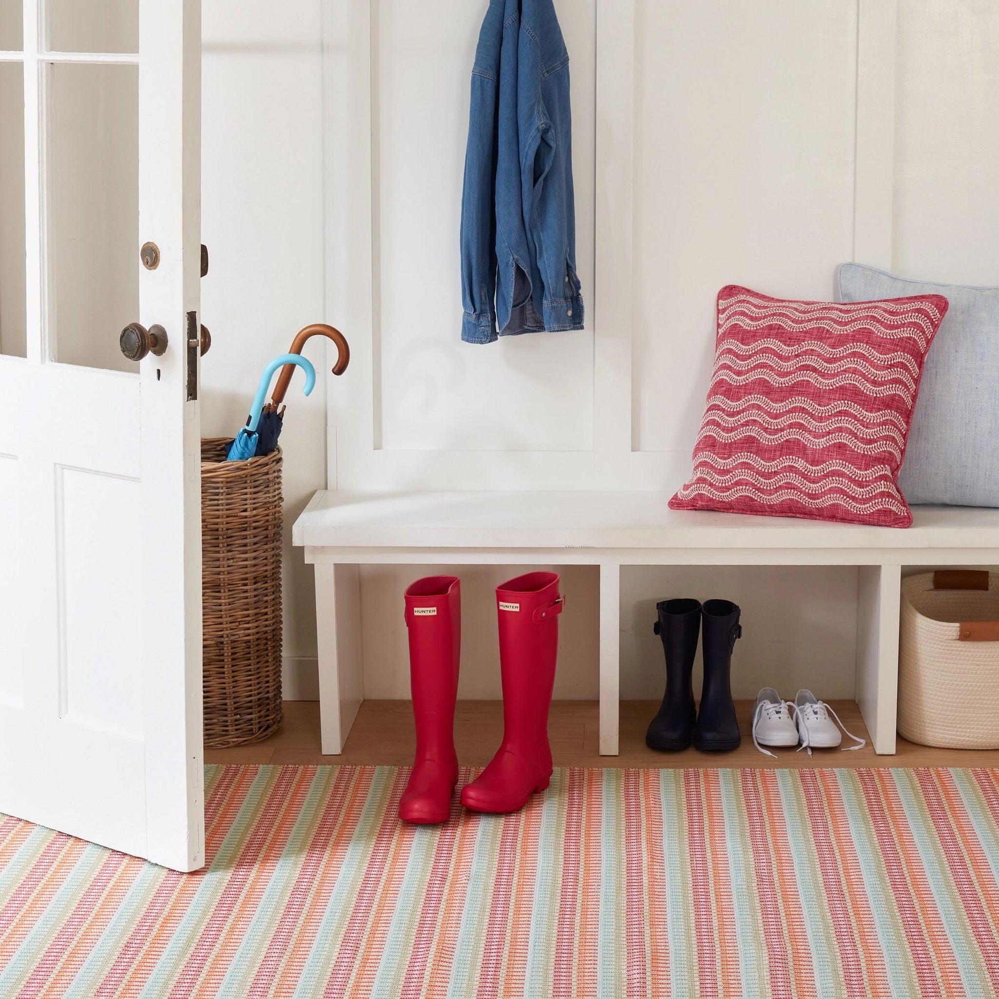 Candy Stripe Multi Handwoven Indoor/Outdoor Rug RUGS 