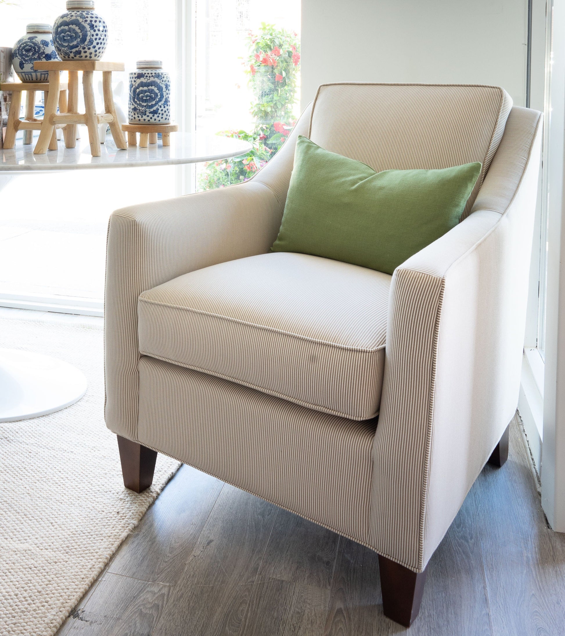 Canvas Weave- Wasabi Lumbar Pillows 