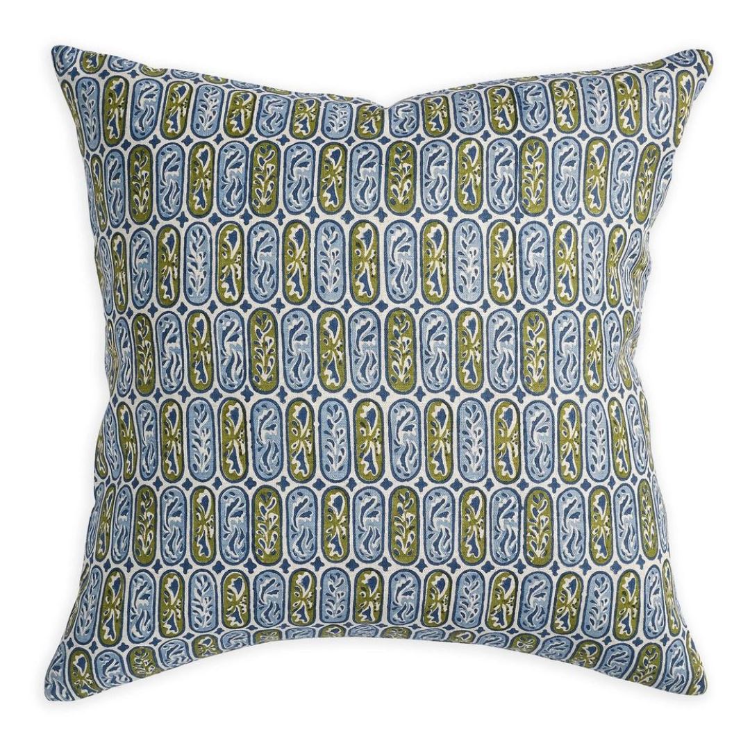 Carezza Moss Azure Pillow 20" Pillows 