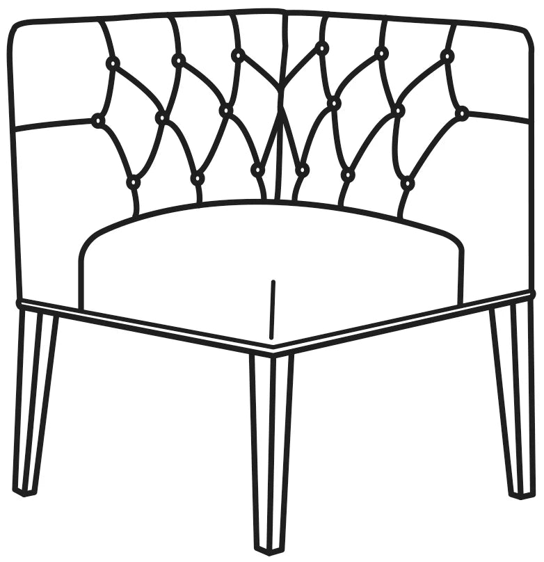 Catherine Sectional Banquette - Corner Chair Dining Chairs 