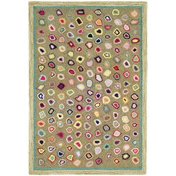 Cat's Paw Sage Hand Micro Hooked Wool Rug Rugs 