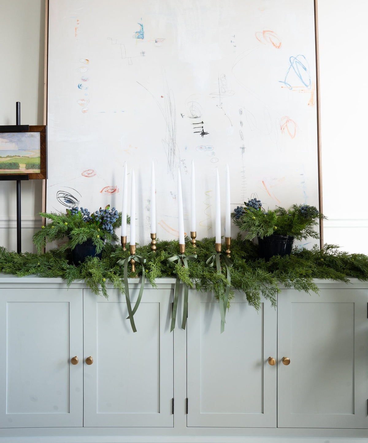 Cedar Bush with Berries 17" Greenery 