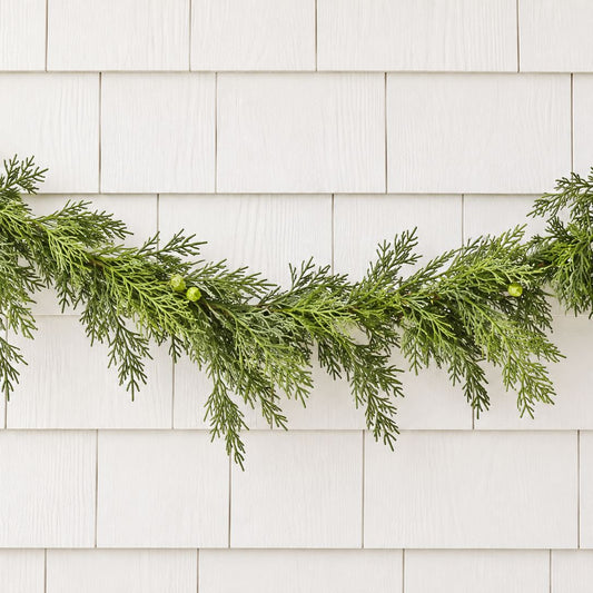 Cedar Garland with Berries 6' Greenery 
