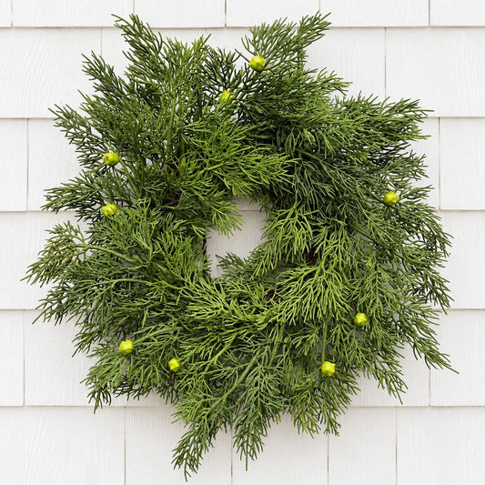 Cedar Wreath with Berries 14" Greenery 
