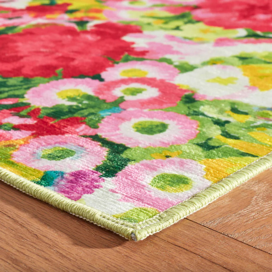 Chamomile Cluster Multi Machine Washable Rug WASHABLE 