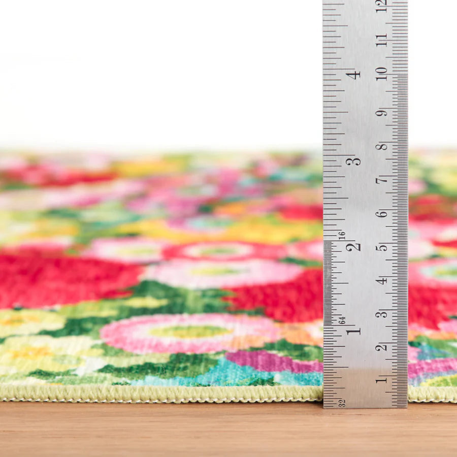 Chamomile Cluster Multi Machine Washable Rug WASHABLE 