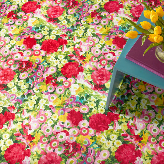 Chamomile Cluster Multi Machine Washable Rug WASHABLE 