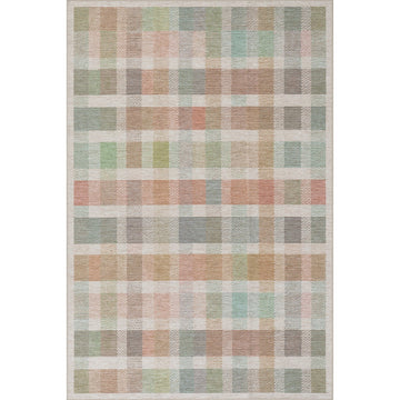Chanan Farmhouse Plaid Machine Washable Rug - Multi Rugs 