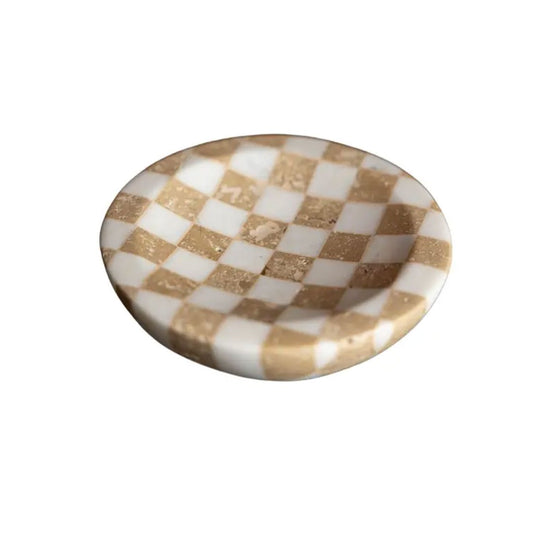 Checkered Marble Soap Dish Marble Accessories 