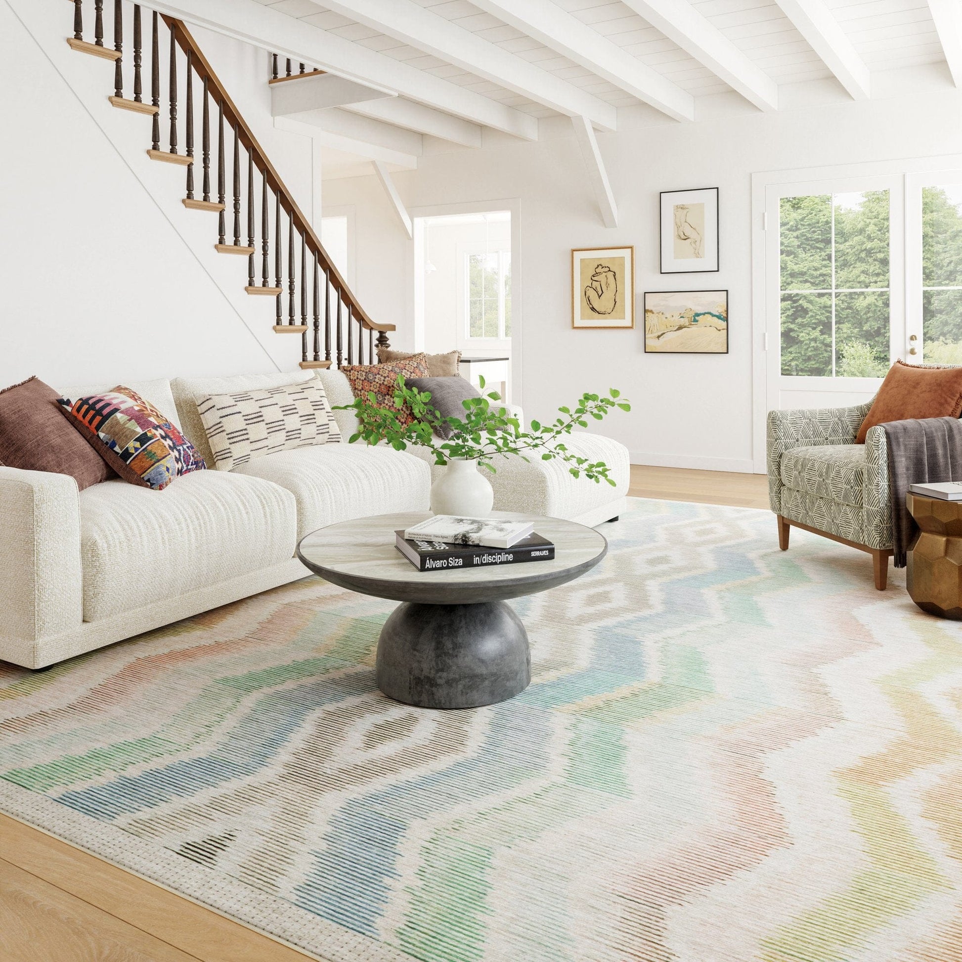 Chevron Machine Washable Rug - Multi Rugs 