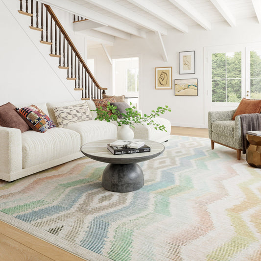 Chevron Machine Washable Rug - Multi Rugs 