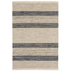 Cielo Stripe Navy Handwoven Cotton Rug Rugs 