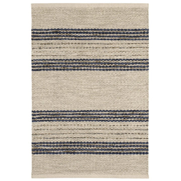 Cielo Stripe Navy Handwoven Cotton Rug Rugs 