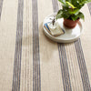Cielo Stripe Navy Handwoven Cotton Rug Rugs 