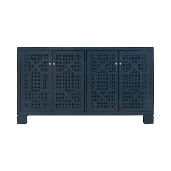 Claire Cabinet Cabinets & Chests Matte Navy Lacquer | Caning 