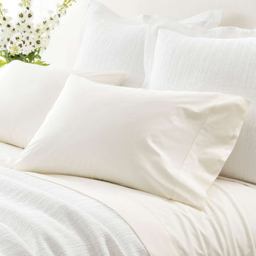 Classic Hemstitch Ivory Pillowcases (Pair) Pillowcases 