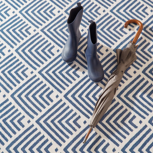 Cleo Navy Machine Washable Rug Machine Washable Rug 
