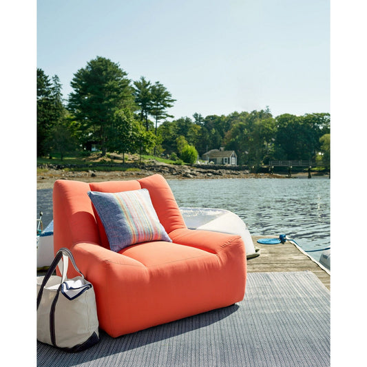 Clover Stripe Navy Decorative Indoor/Outdoor Pillow Indoor/Outdoor Pillow 