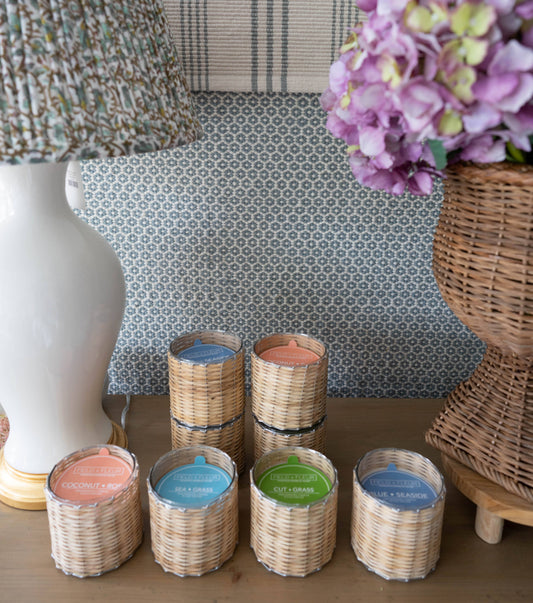 Coconut Rose 2 Wick Handwoven Candle 