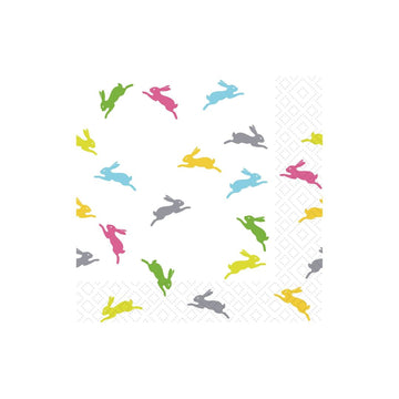 Colourful Bunnies Luncheon Napkins Linens 