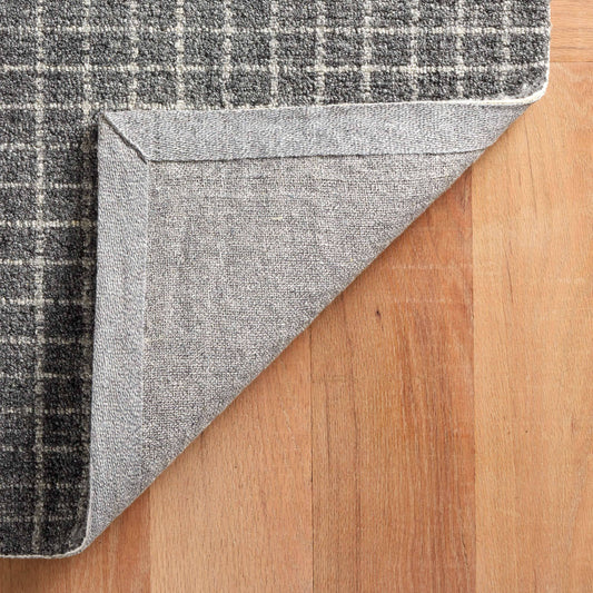 Conall Grey Hand Micro Hooked Wool Rug Rugs 