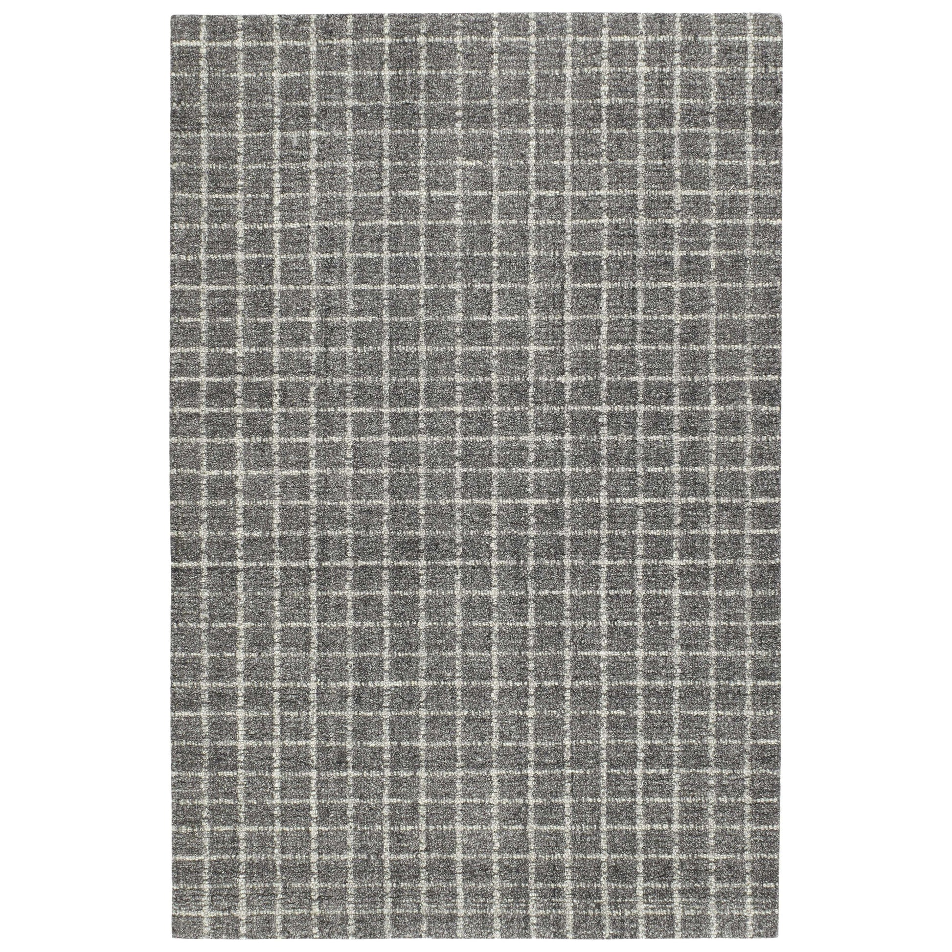 Conall Grey Hand Micro Hooked Wool Rug Rugs 