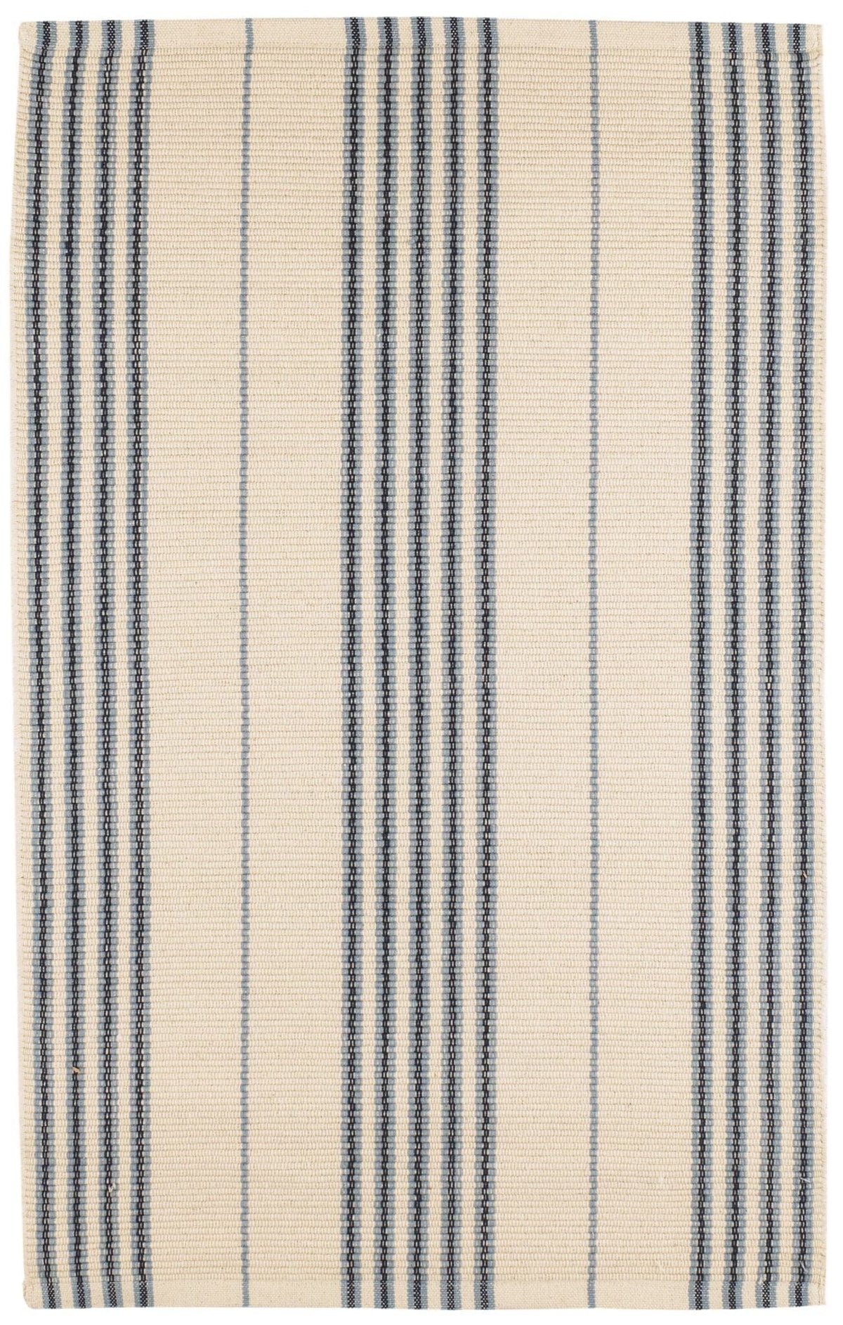 Conway Blue Handwoven Cotton Rug | Rainsford Company