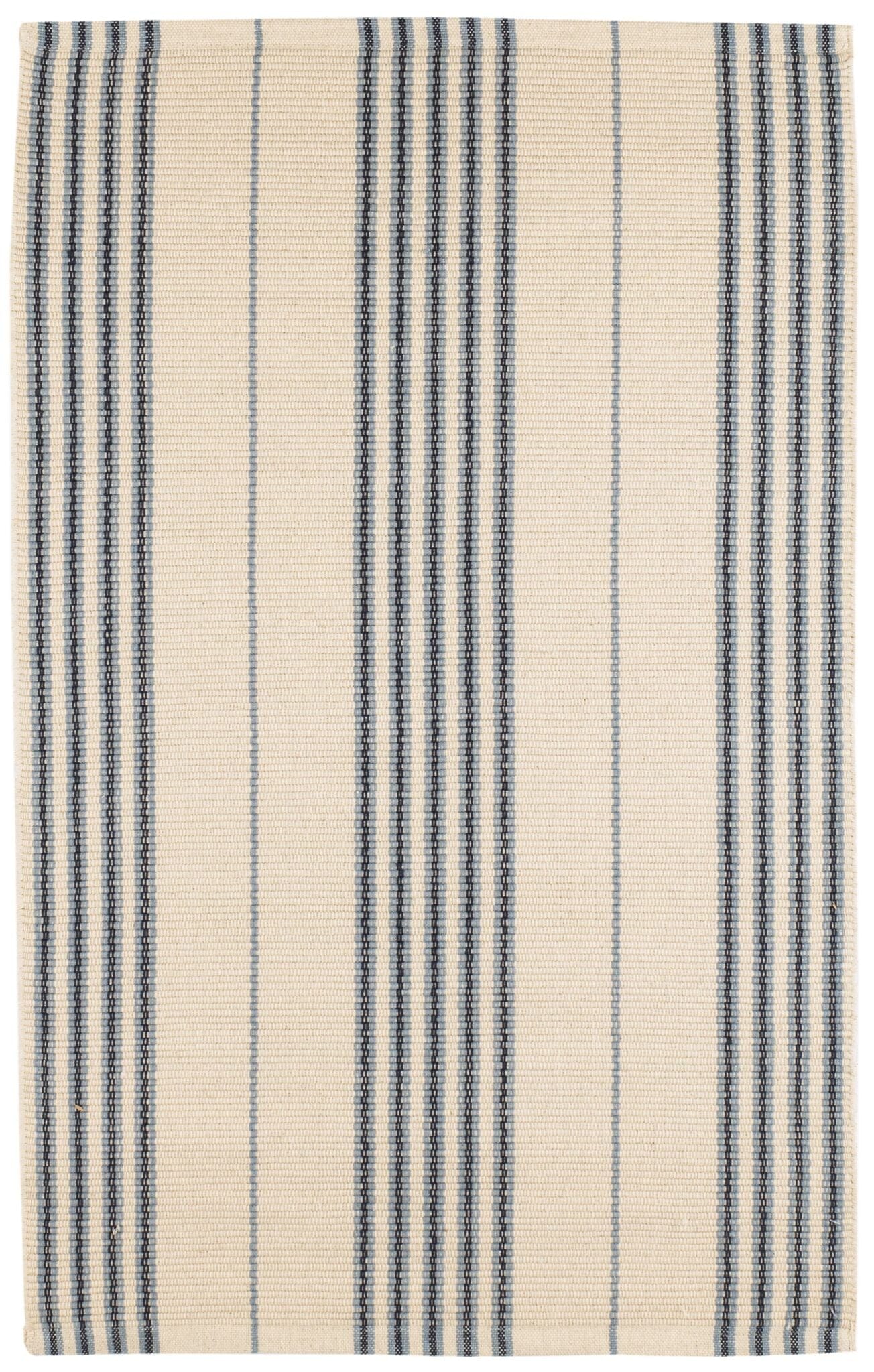 Conway Blue Handwoven Cotton Rug Rugs 