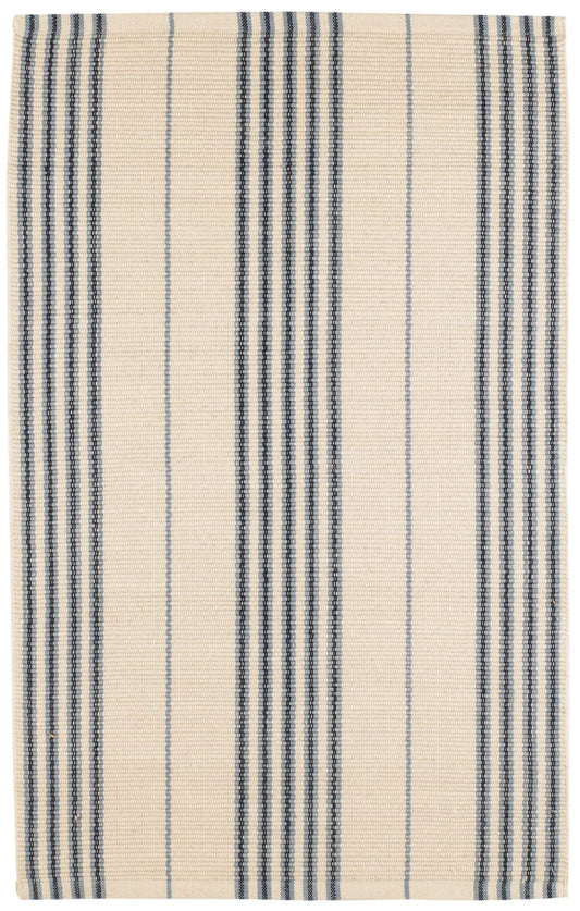 Conway Blue Handwoven Cotton Rug Rugs 