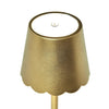Cordless Scalopped Lamp - Gold Table Lamp 