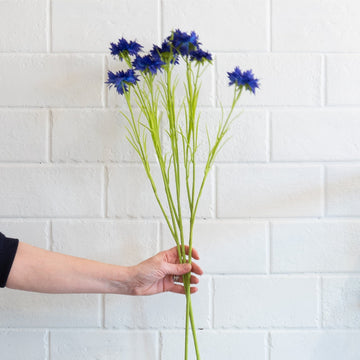 Cornflower Spray - Dark Blue Greenery 
