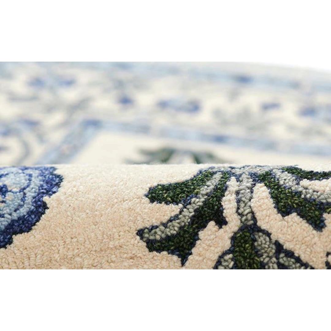 Cotswold - Blue Wool/Nylon Rug Rugs 