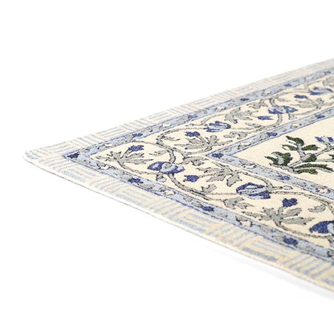 Cotswold - Blue Wool/Nylon Rug Rugs 