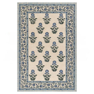 Cotswold - Blue Wool/Nylon Rug Rugs 