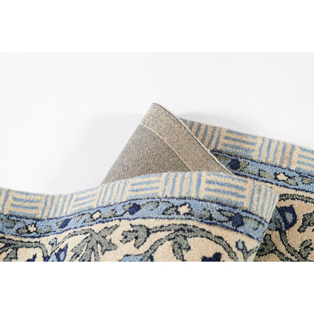 Cotswold - Blue Wool/Nylon Rug Rugs 