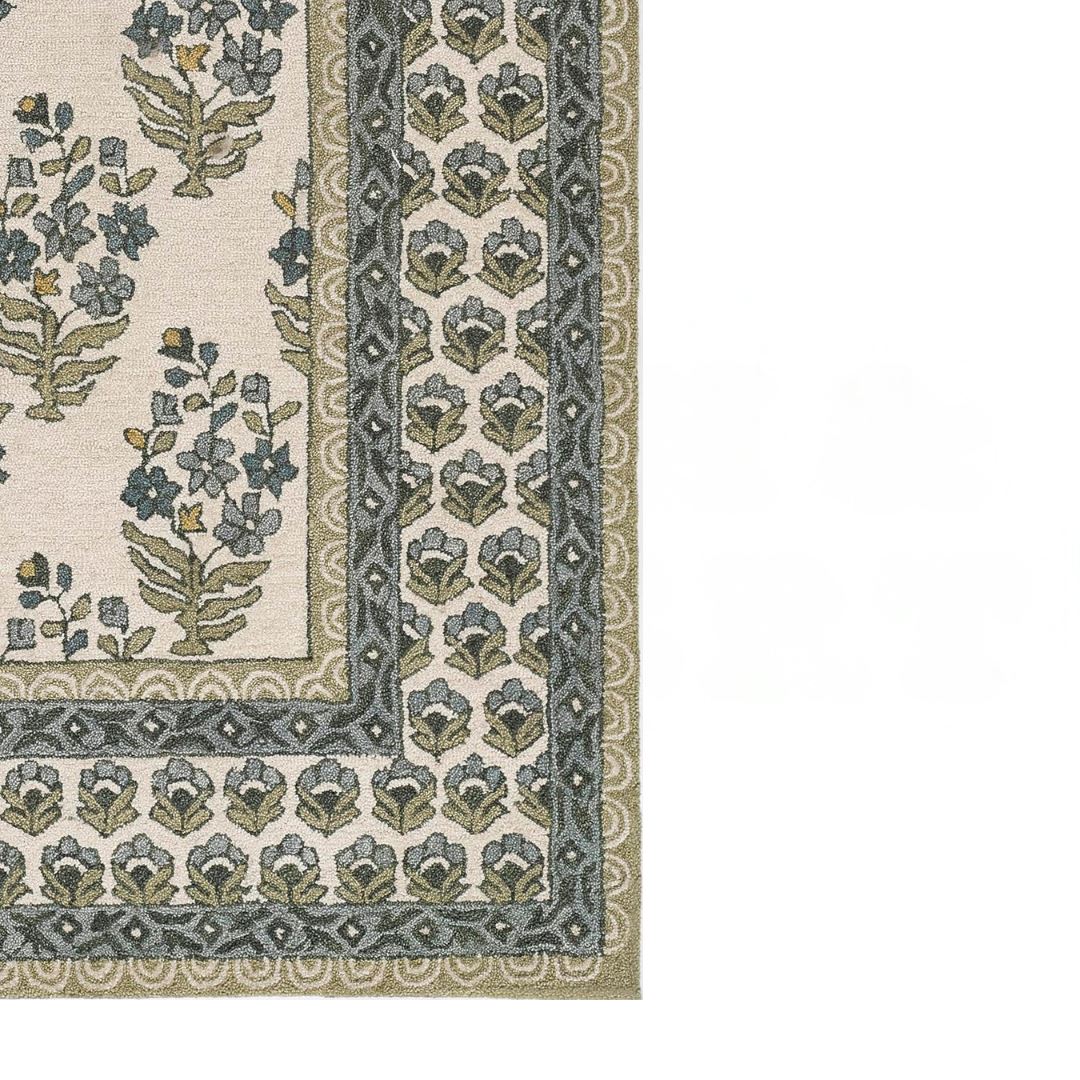 Cotswold - Green Wool/Nylon Rug Rugs 
